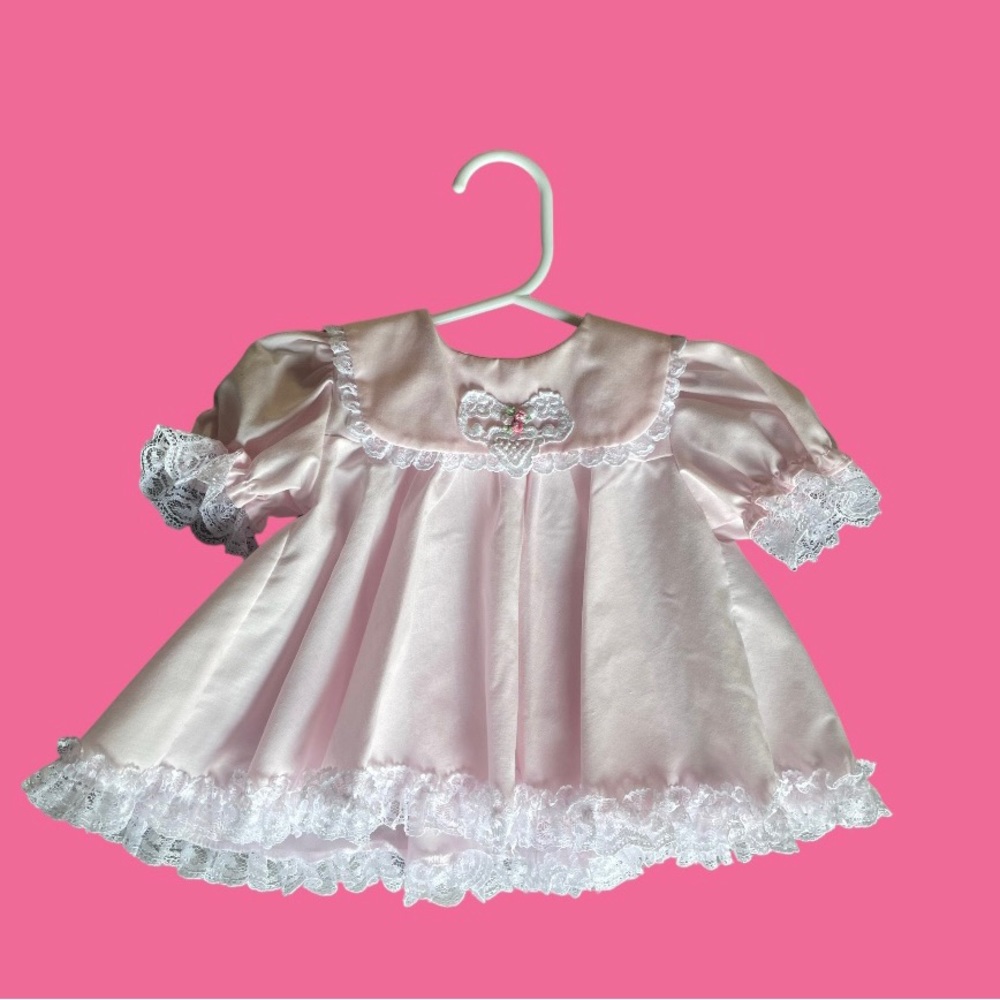 Light pink Vintage baby girls dress ALEXIS brand 3month